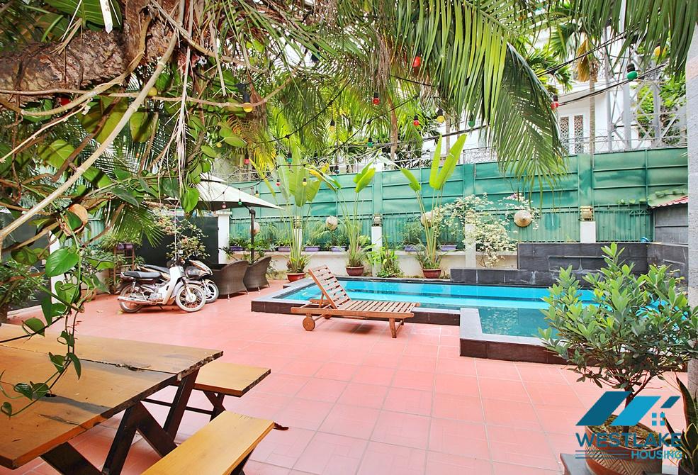 A wonderful villa with 5 bedrooms and swimming pool for rent in To Ngoc Van street, Westlake Tay Ho, Hanoi, Vietnam