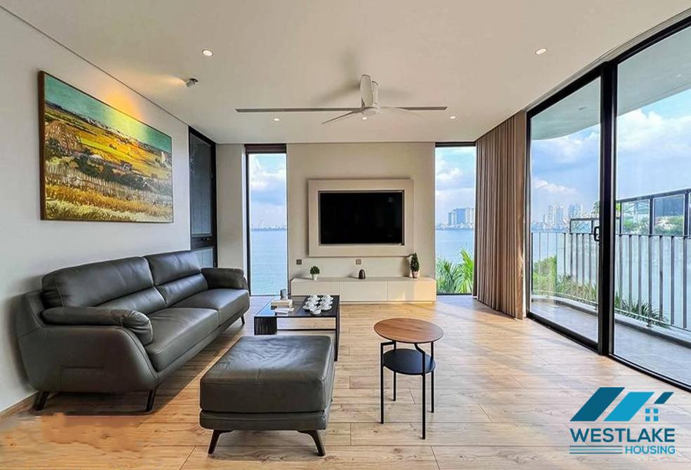 Lake view and morden 3 beds apartment for rent in Quang Khanh, Tay Ho