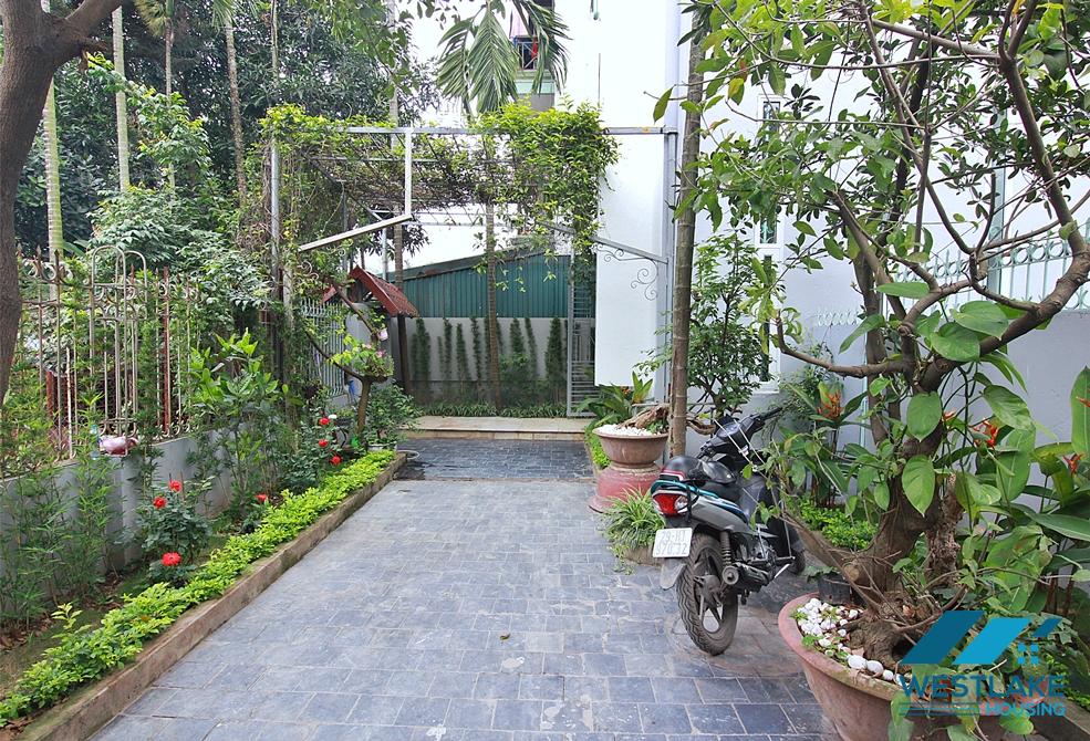 Garden 2 beds house for rent near Lotte Mall Tay Ho, Lac Long Quan