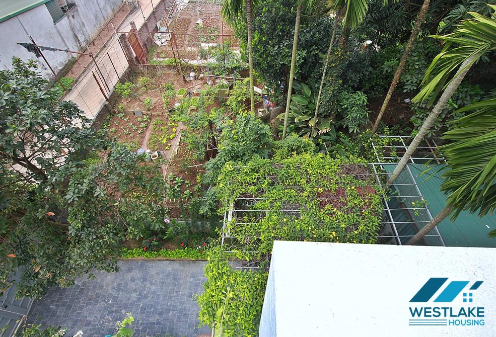 Garden 2 beds house for rent near Lotte Mall Tay Ho, Lac Long Quan