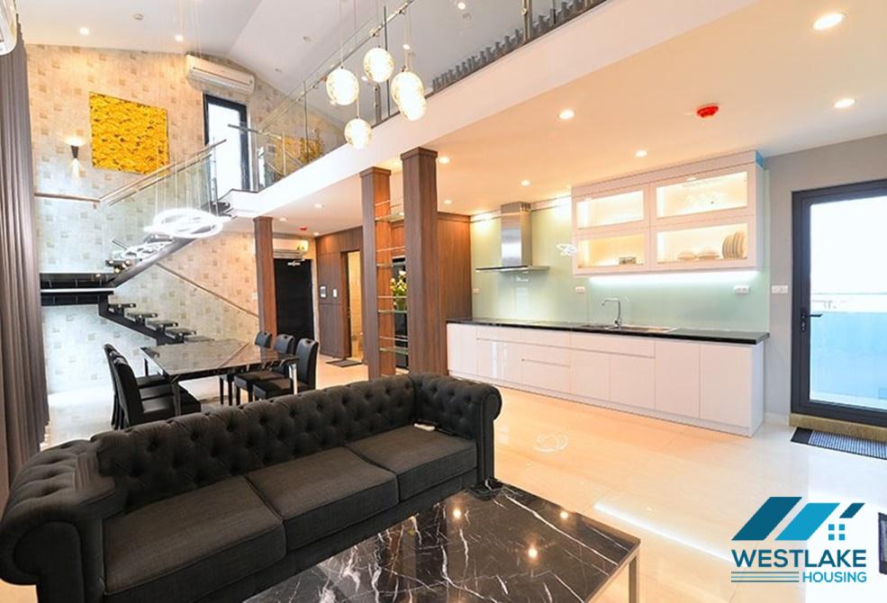 Luxury 3 bedroom duplex for rent on Nghi Tam st, Tay Ho district.