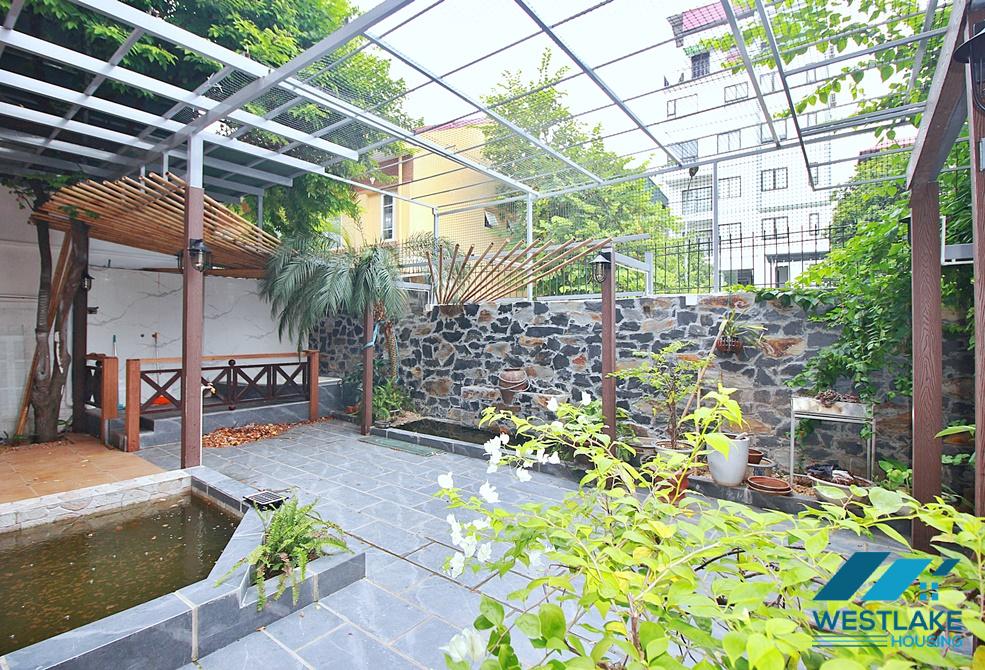 House with nice courtyard for rent in Dang Thai Mai st, Tay Ho District 