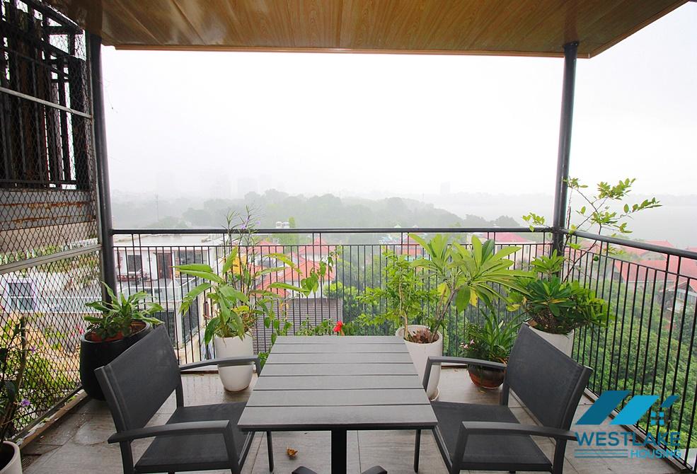 Lake view - Apartment with 4 bedrooms for rent in Quang Khanh st, Tay Ho District