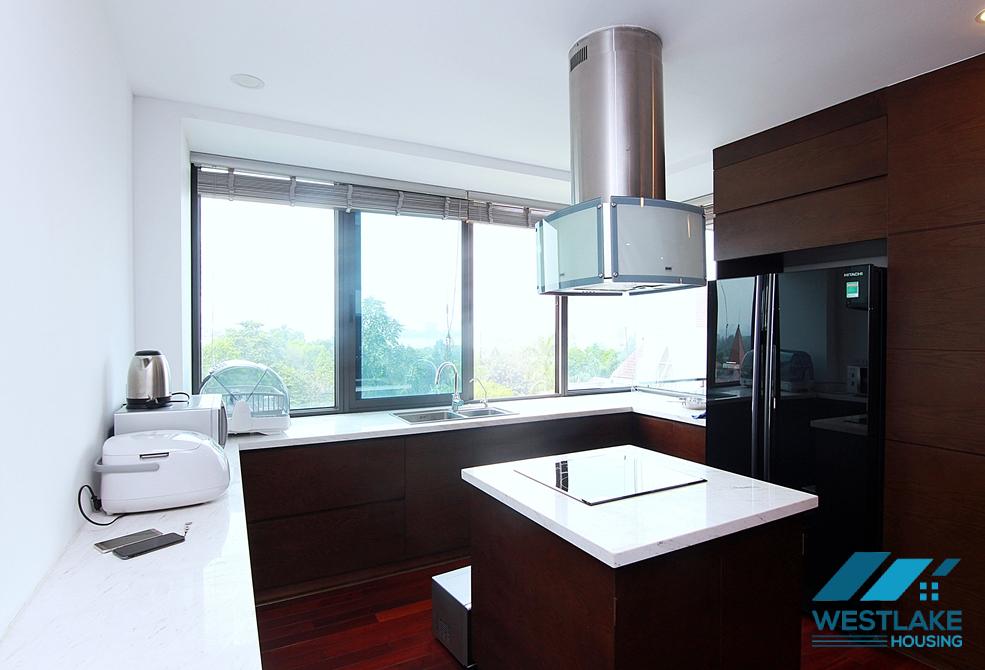 Bright and spacious 4beds apartment for rent in Dang Thai Mai st, Tay Ho