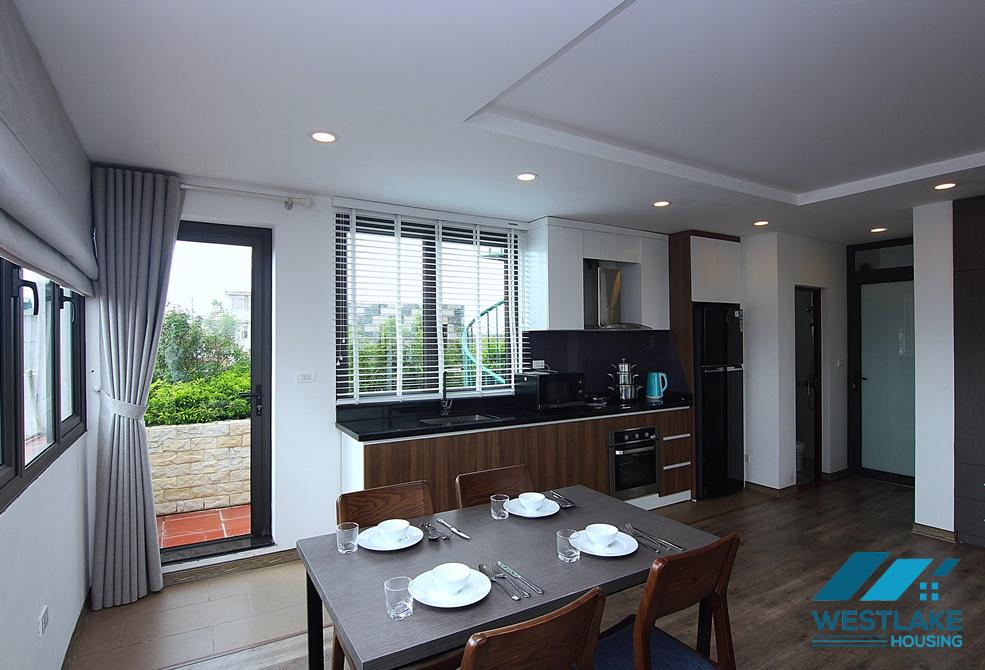 Penthouse one bedroom apartment for rent at alley 337 Au Co street, Tay Ho, Hanoi, Vietnam