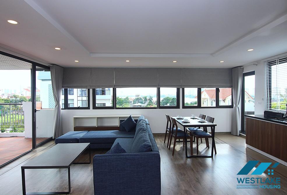 Penthouse one bedroom apartment for rent at alley 337 Au Co street, Tay Ho, Hanoi, Vietnam