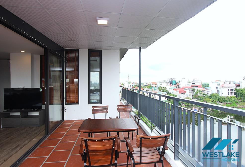 Penthouse one bedroom apartment for rent at alley 337 Au Co street, Tay Ho, Hanoi, Vietnam